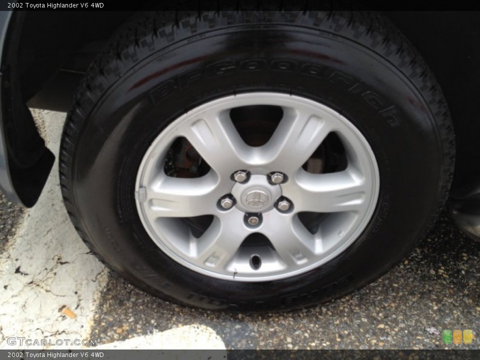 2002 Toyota Highlander V6 4WD Wheel and Tire Photo #69433269