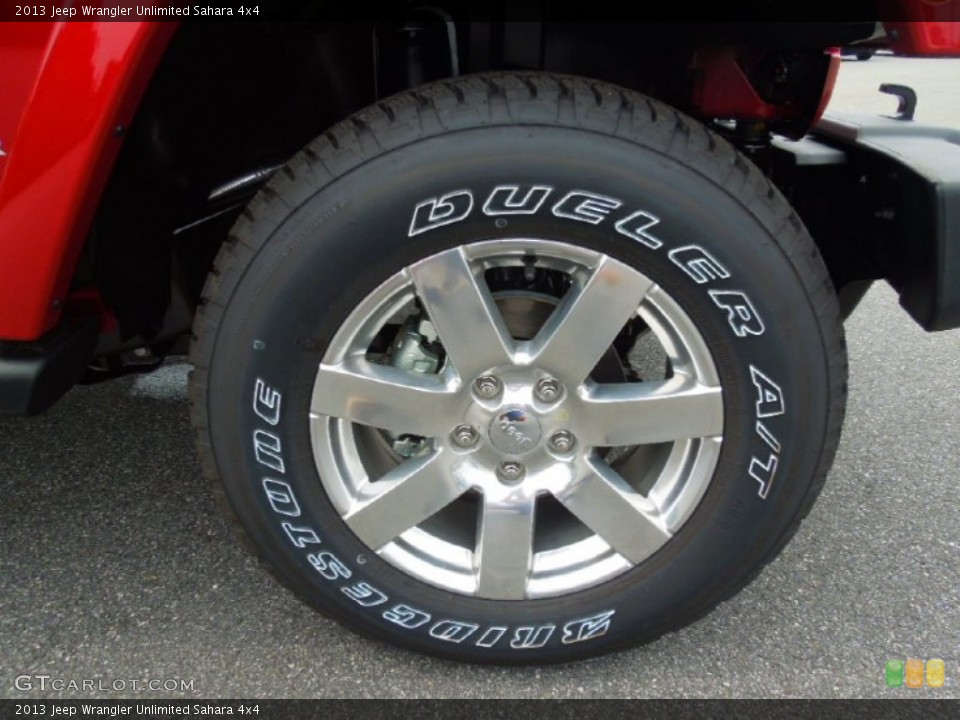 2013 Jeep Wrangler Unlimited Sahara 4x4 Wheel and Tire Photo #69438025