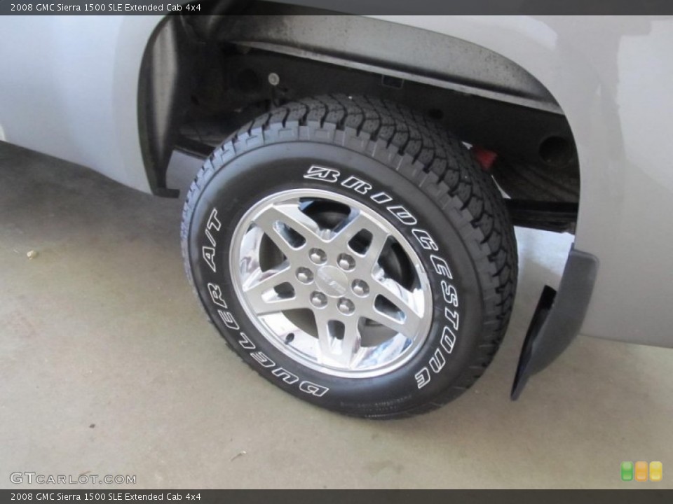 2008 GMC Sierra 1500 SLE Extended Cab 4x4 Wheel and Tire Photo #69471412