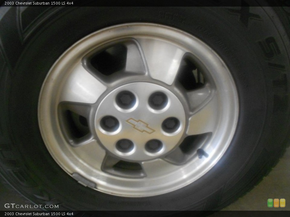 2003 Chevrolet Suburban 1500 LS 4x4 Wheel and Tire Photo #69495160