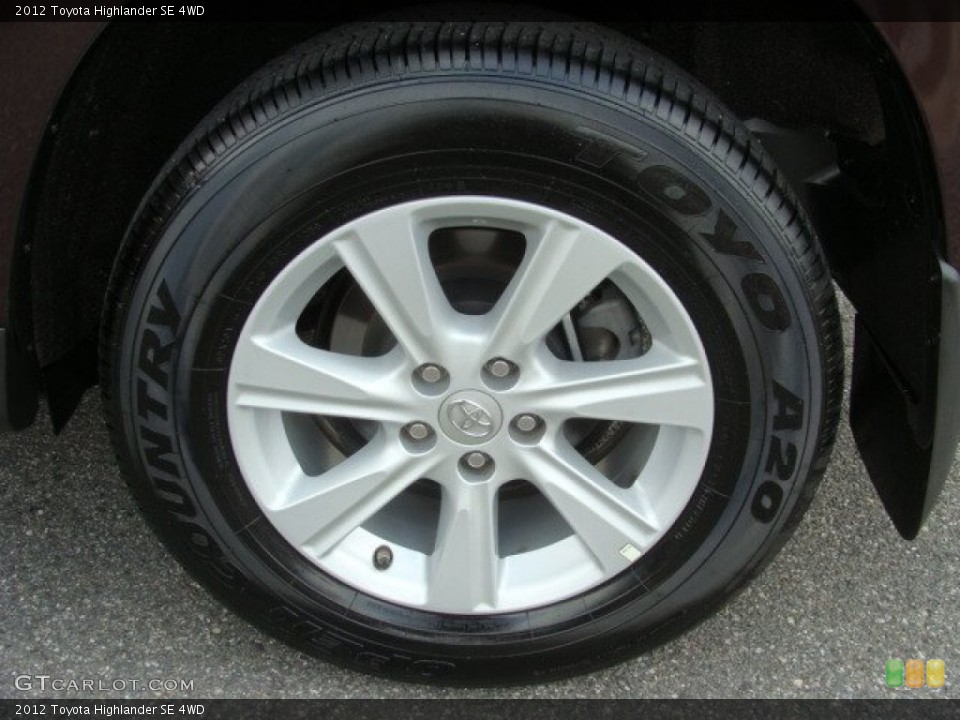 2012 Toyota Highlander SE 4WD Wheel and Tire Photo #69510056