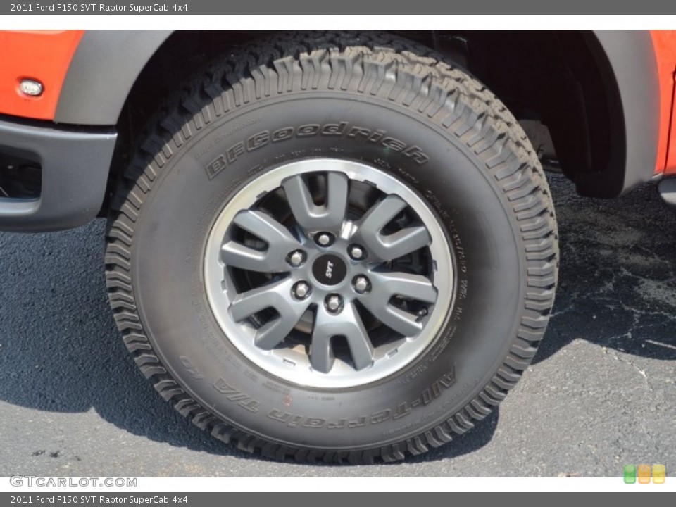 2011 Ford F150 SVT Raptor SuperCab 4x4 Wheel and Tire Photo #69519721