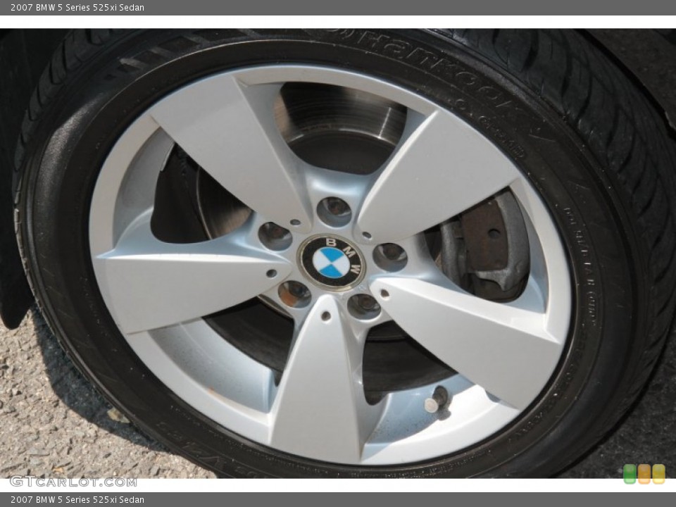2007 BMW 5 Series 525xi Sedan Wheel and Tire Photo #69578946