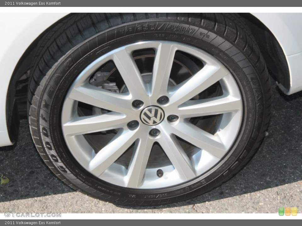 2011 Volkswagen Eos Komfort Wheel and Tire Photo #69579405