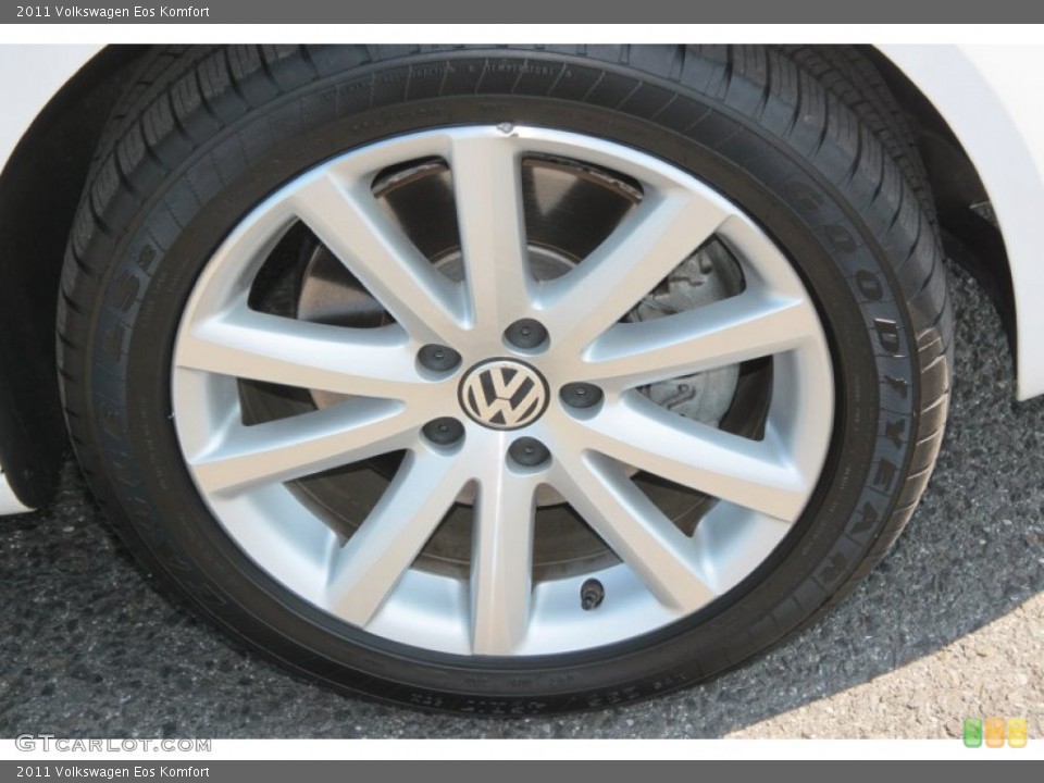 2011 Volkswagen Eos Komfort Wheel and Tire Photo #69579423