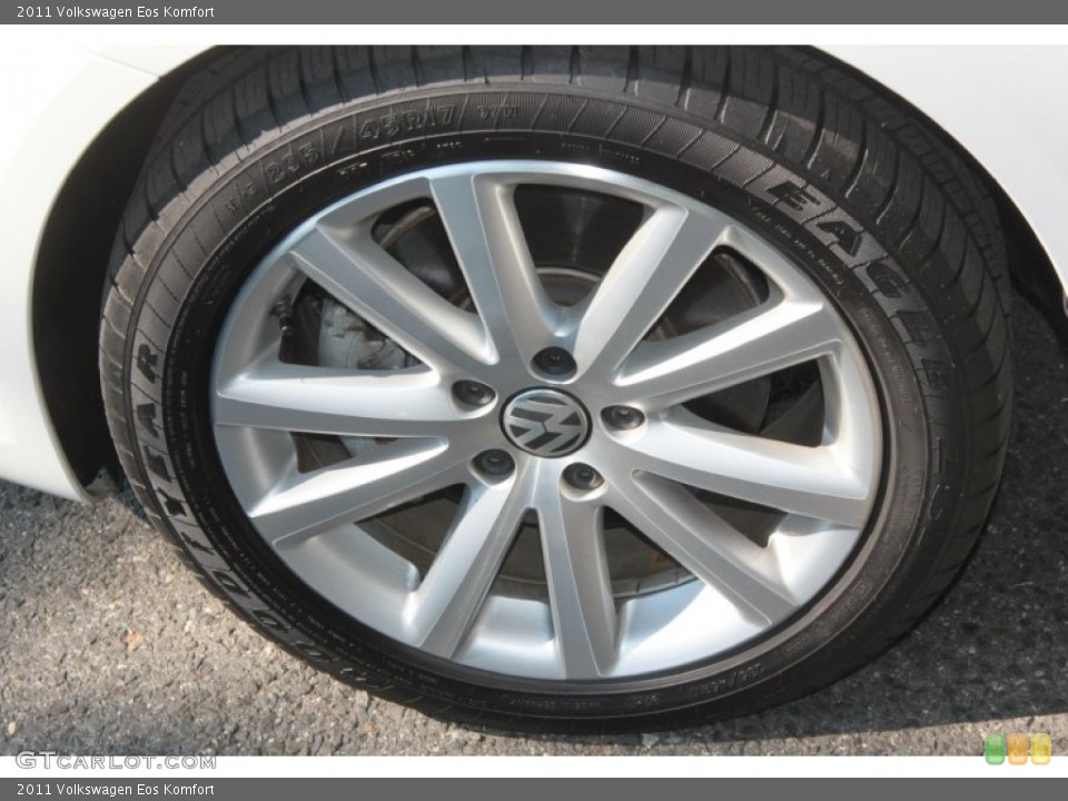 2011 Volkswagen Eos Komfort Wheel and Tire Photo #69579432