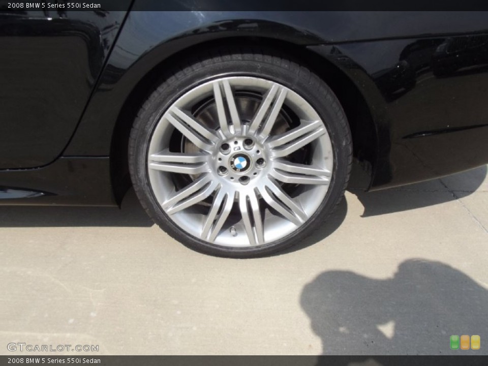 2008 BMW 5 Series 550i Sedan Wheel and Tire Photo #69606925