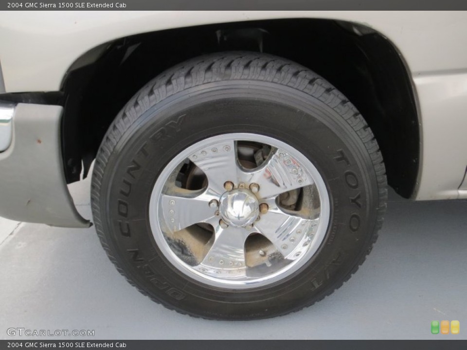 2004 GMC Sierra 1500 SLE Extended Cab Wheel and Tire Photo #69609570