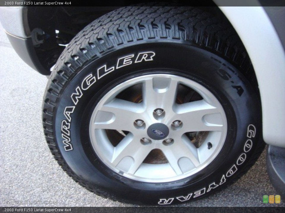 2003 Ford F150 Lariat SuperCrew 4x4 Wheel and Tire Photo #69659829