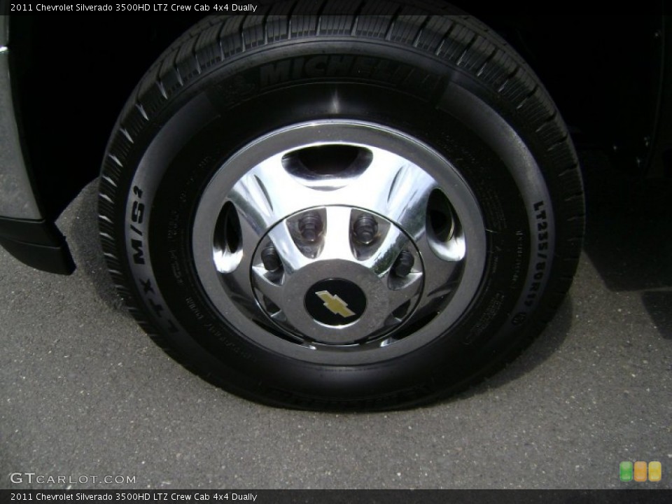 2011 Chevrolet Silverado 3500HD LTZ Crew Cab 4x4 Dually Wheel and Tire Photo #69702114