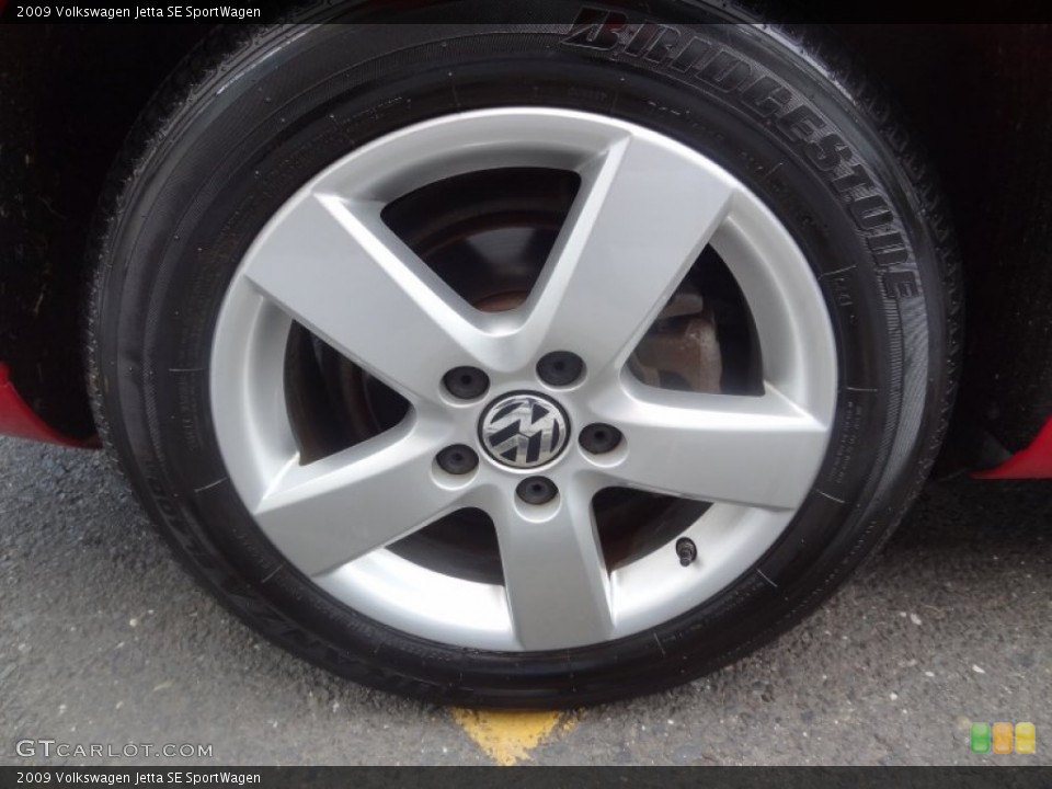 2009 Volkswagen Jetta SE SportWagen Wheel and Tire Photo #69714390