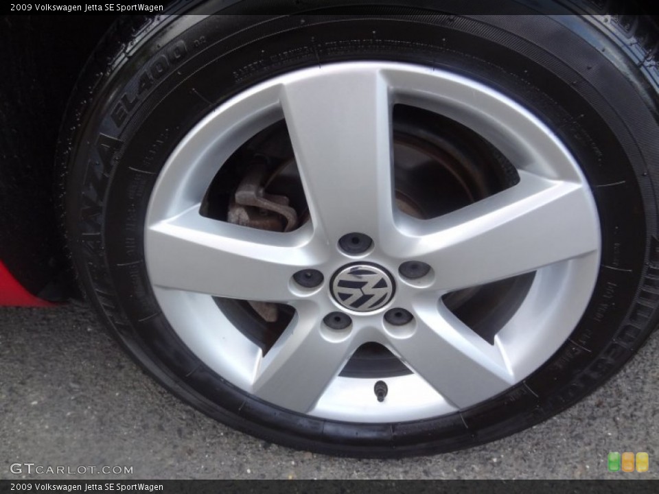 2009 Volkswagen Jetta SE SportWagen Wheel and Tire Photo #69714412