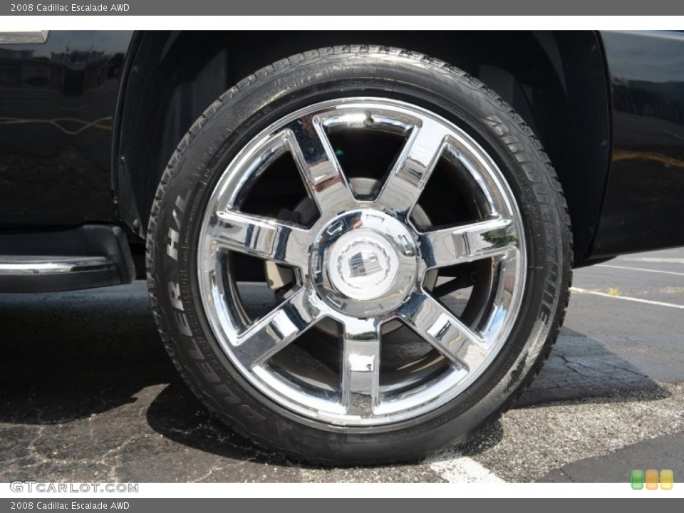 2008 Cadillac Escalade AWD Wheel and Tire Photo #69717174