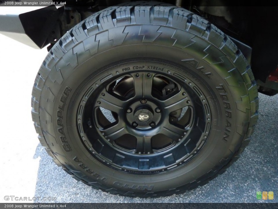 2008 Jeep Wrangler Unlimited Custom Wheel and Tire Photo #69728524