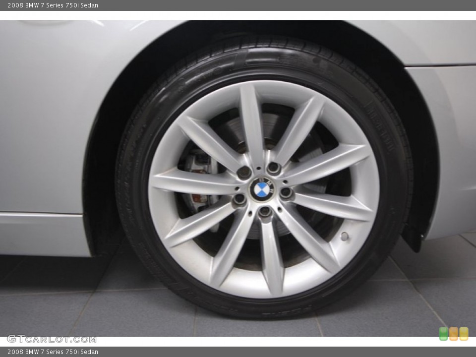 2008 BMW 7 Series 750i Sedan Wheel and Tire Photo #70026406