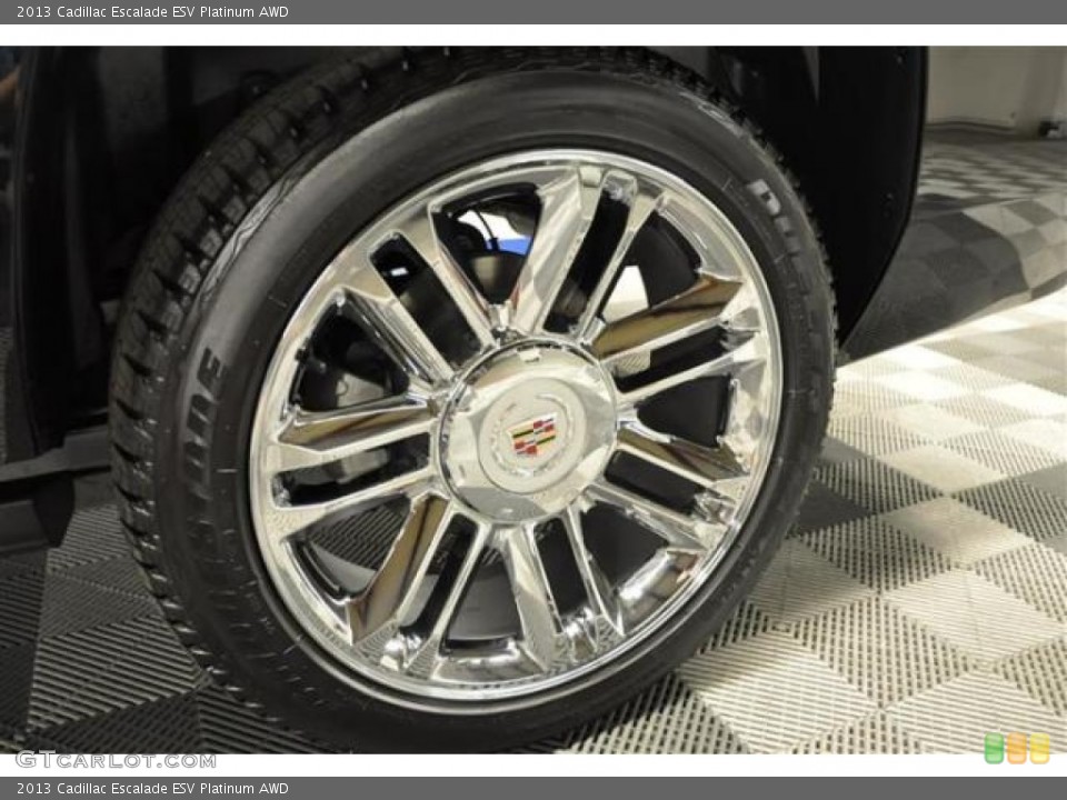2013 Cadillac Escalade ESV Platinum AWD Wheel and Tire Photo #70032532