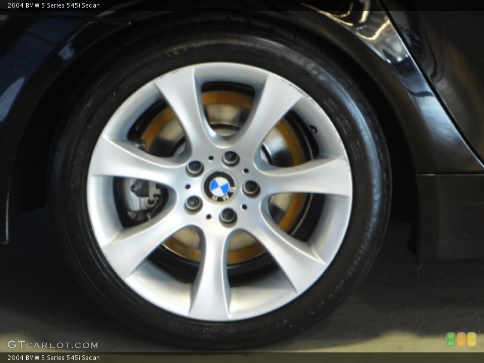 2004 BMW 5 Series 545i Sedan Wheel and Tire Photo #70050142