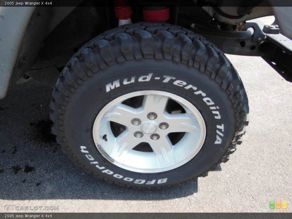 2005 Jeep Wrangler X 4x4 Wheel and Tire Photo #70334187