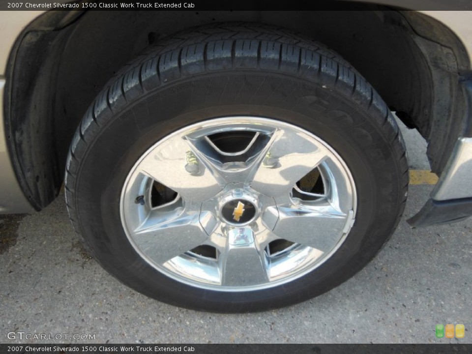 2007 Chevrolet Silverado 1500 Classic Work Truck Extended Cab Wheel and Tire Photo #70368558