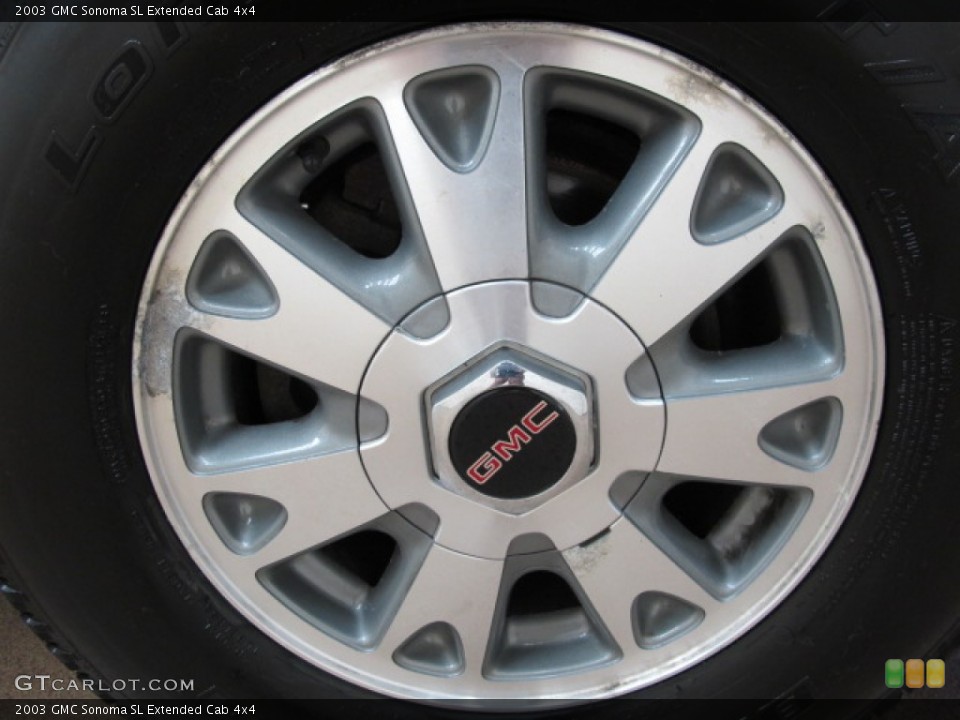 2003 GMC Sonoma SL Extended Cab 4x4 Wheel and Tire Photo #70385052