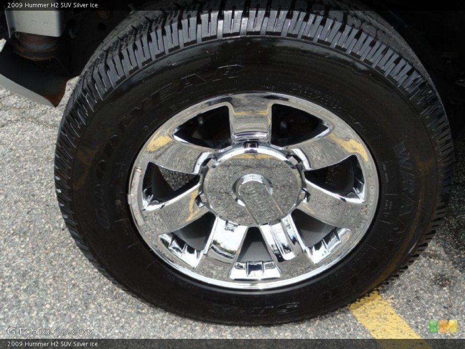 2009 Hummer H2 SUV Silver Ice Wheel and Tire Photo #70467643
