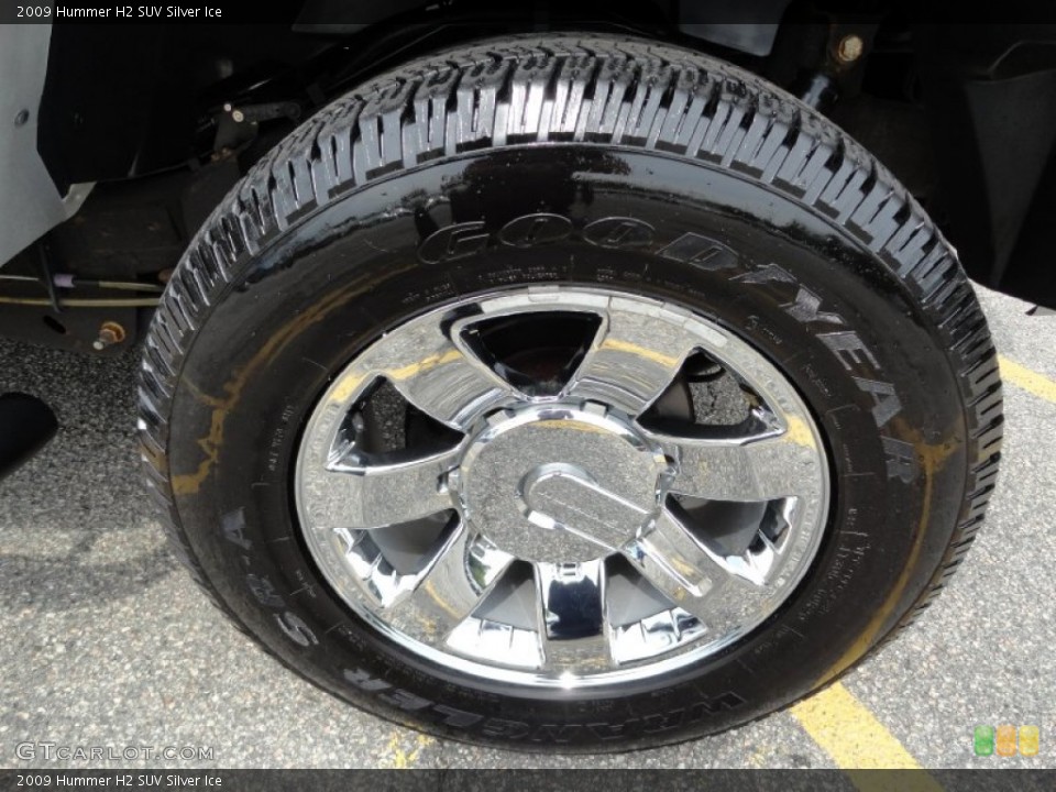 2009 Hummer H2 SUV Silver Ice Wheel and Tire Photo #70467661