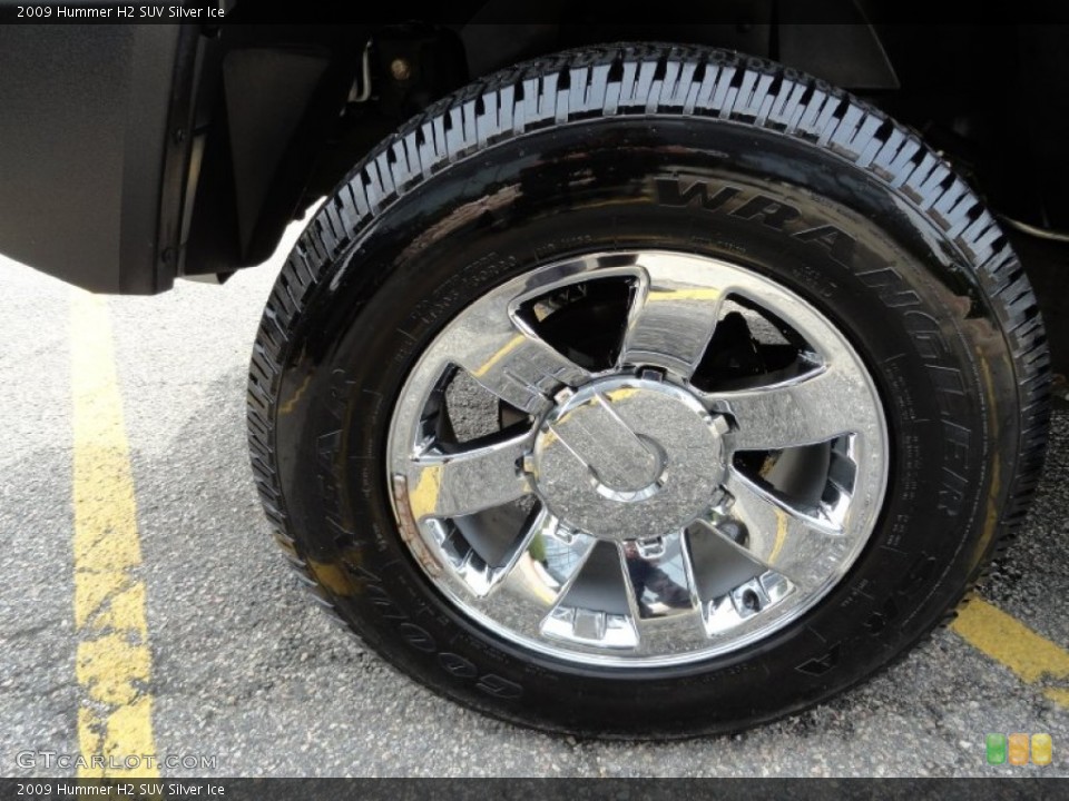 2009 Hummer H2 SUV Silver Ice Wheel and Tire Photo #70467673