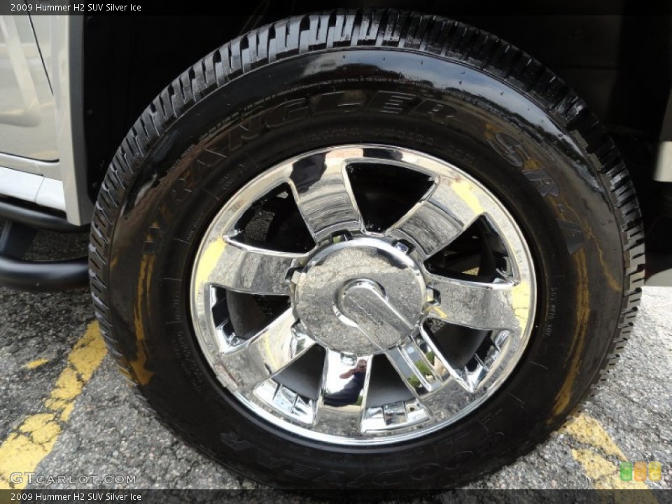 2009 Hummer H2 SUV Silver Ice Wheel and Tire Photo #70467685
