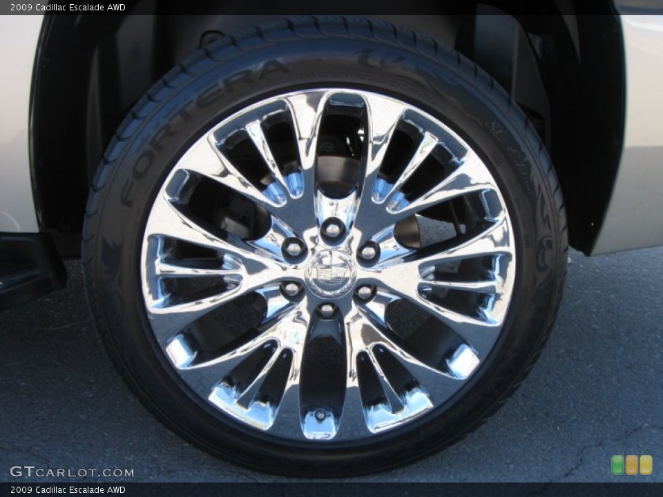2009 Cadillac Escalade AWD Wheel and Tire Photo #70508288