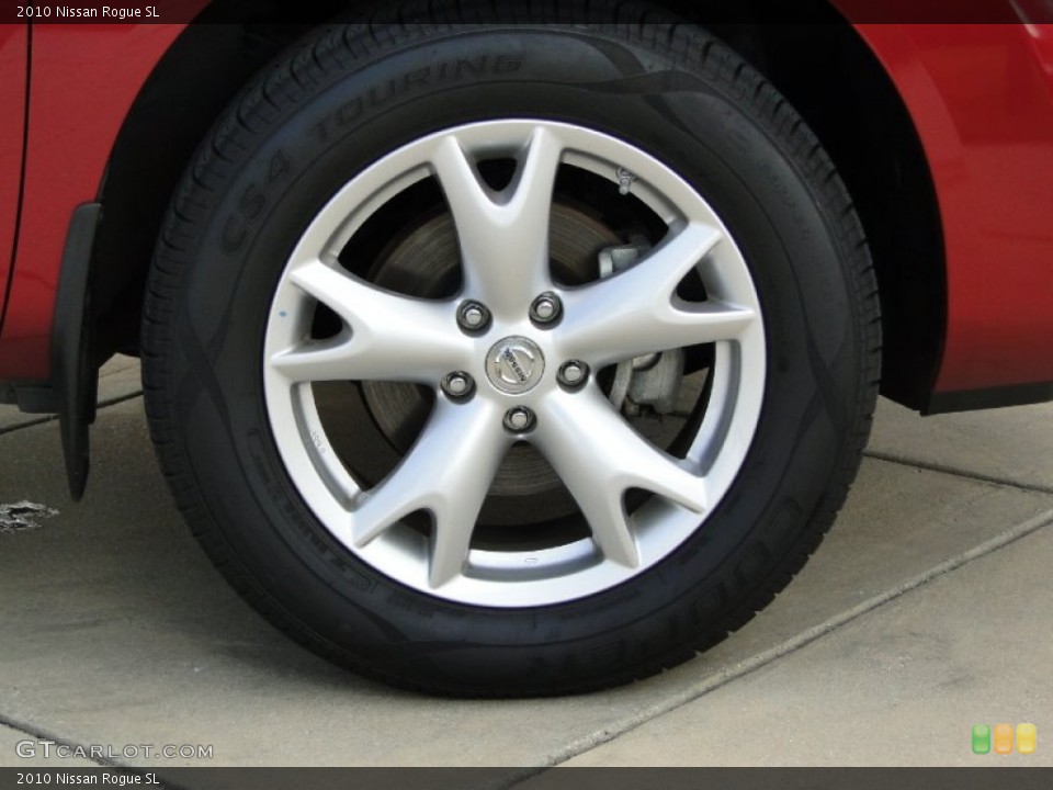 2010 Nissan Rogue SL Wheel and Tire Photo #70538614