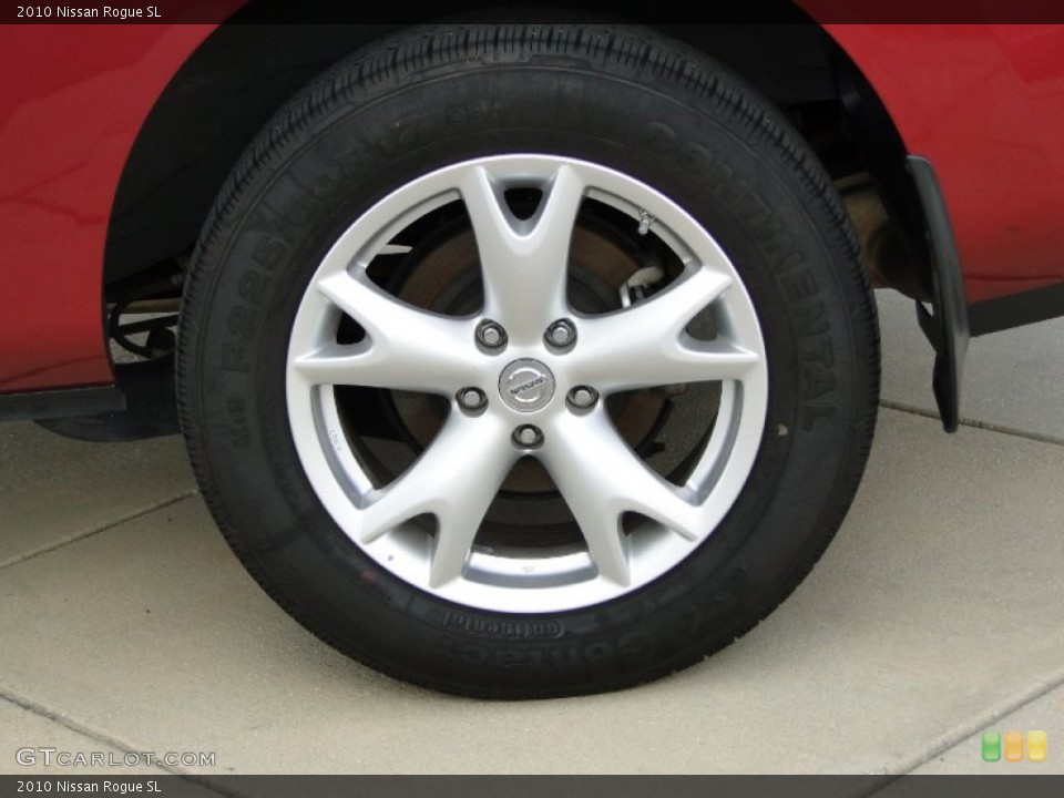 2010 Nissan Rogue SL Wheel and Tire Photo #70538620