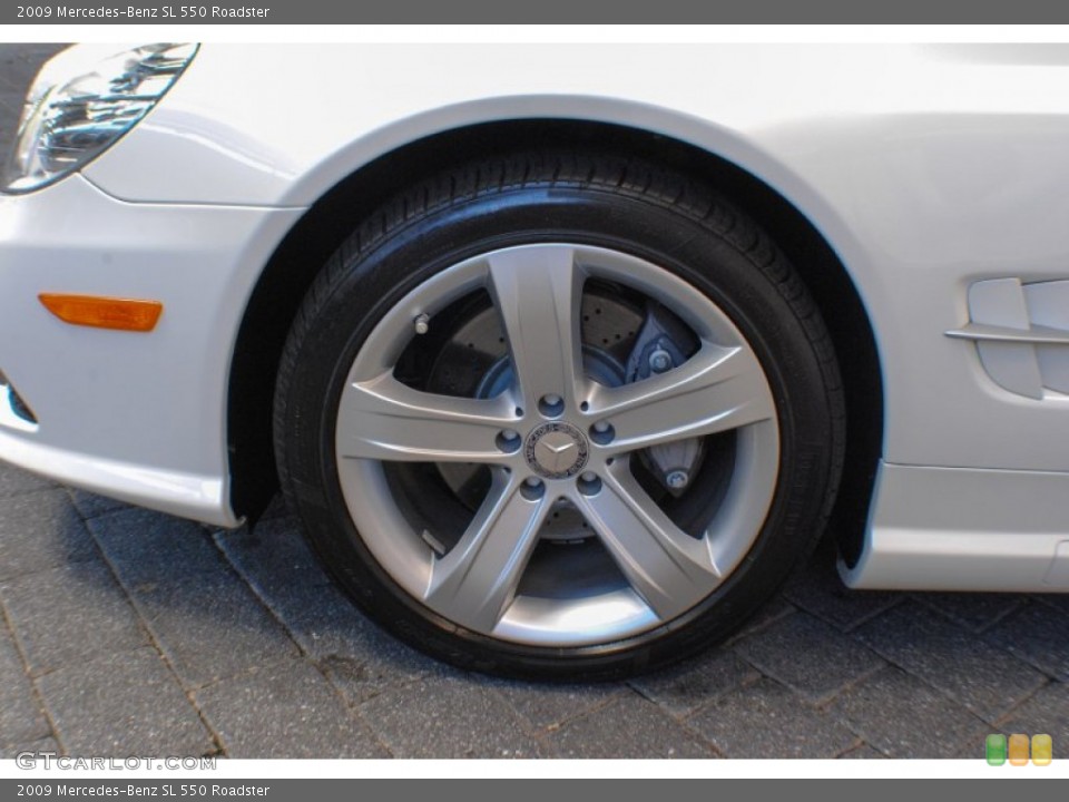 2009 Mercedes-Benz SL 550 Roadster Wheel and Tire Photo #70627513