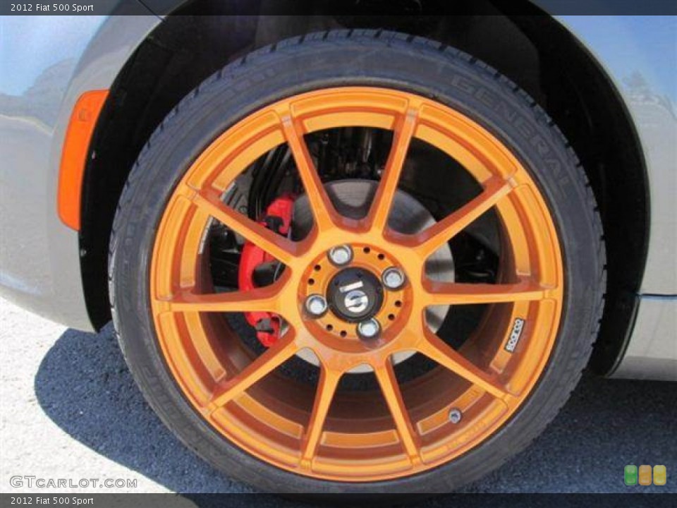 2012 Fiat 500 Custom Wheel and Tire Photo #70631860