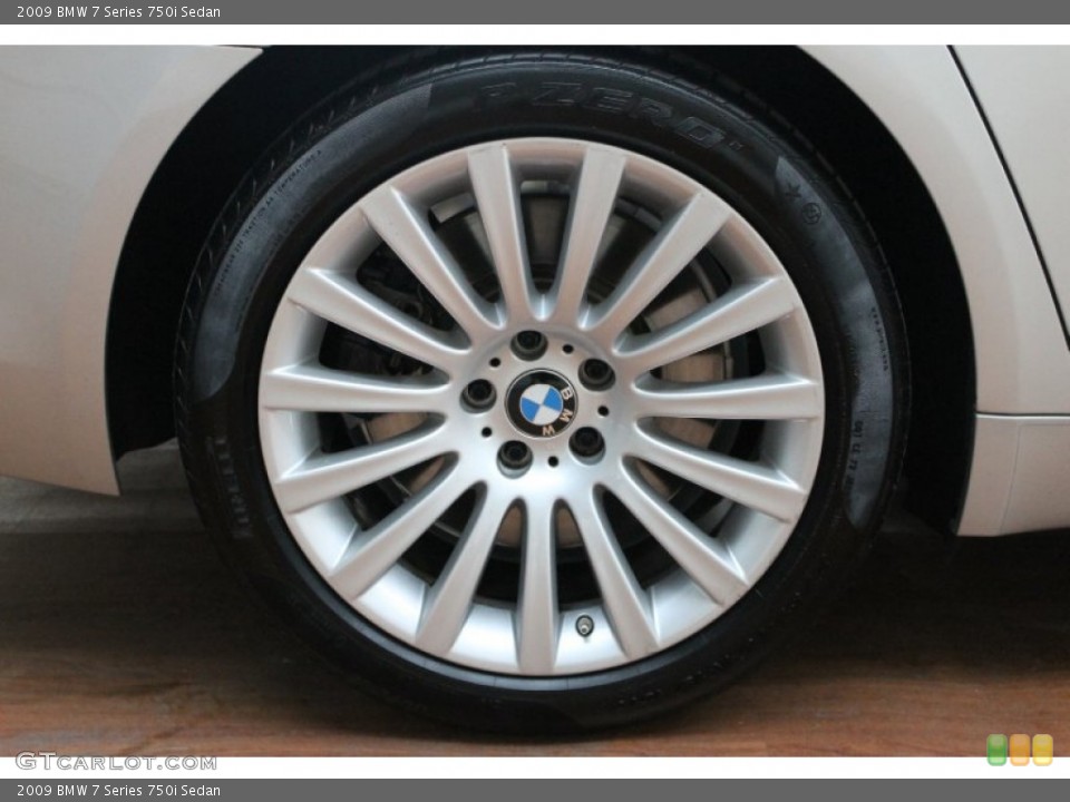 2009 BMW 7 Series 750i Sedan Wheel and Tire Photo #70698650