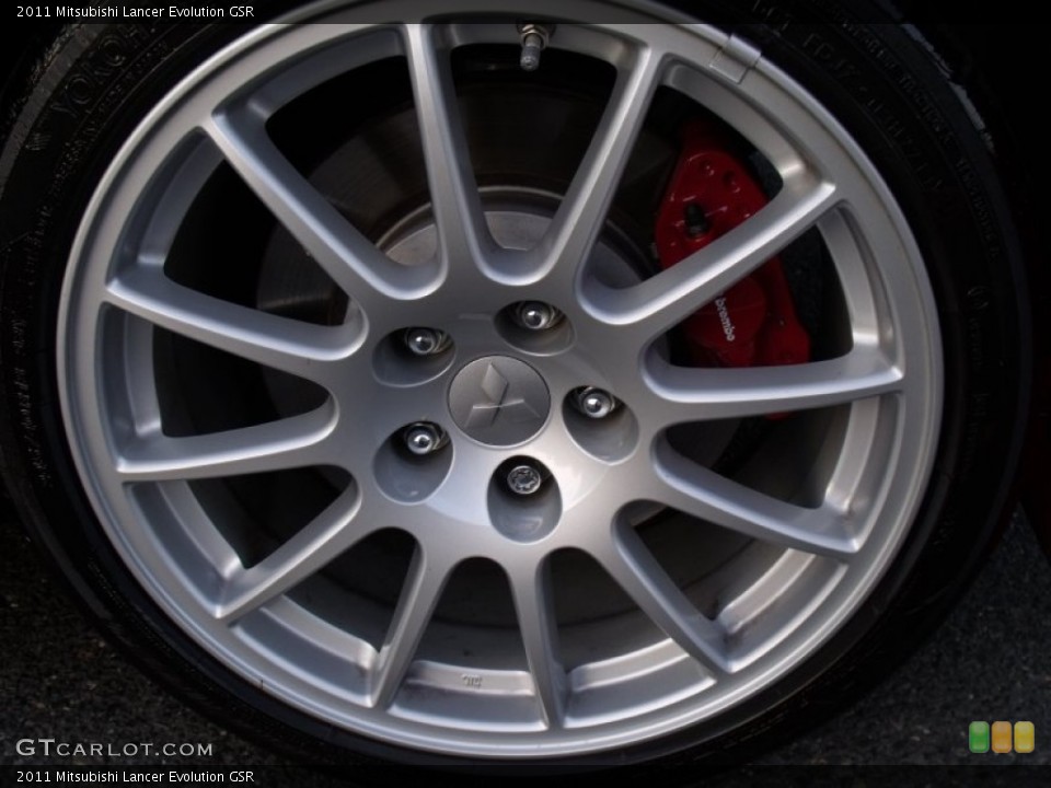 2011 Mitsubishi Lancer Evolution GSR Wheel and Tire Photo #70751396