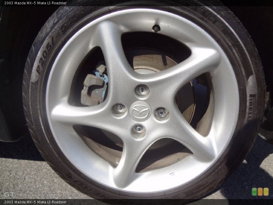2003 Mazda MX-5 Miata LS Roadster Wheel and Tire Photo #70765388
