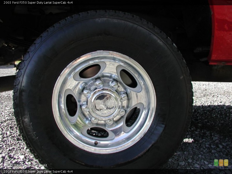 2003 Ford F350 Super Duty Lariat SuperCab 4x4 Wheel and Tire Photo #71150112