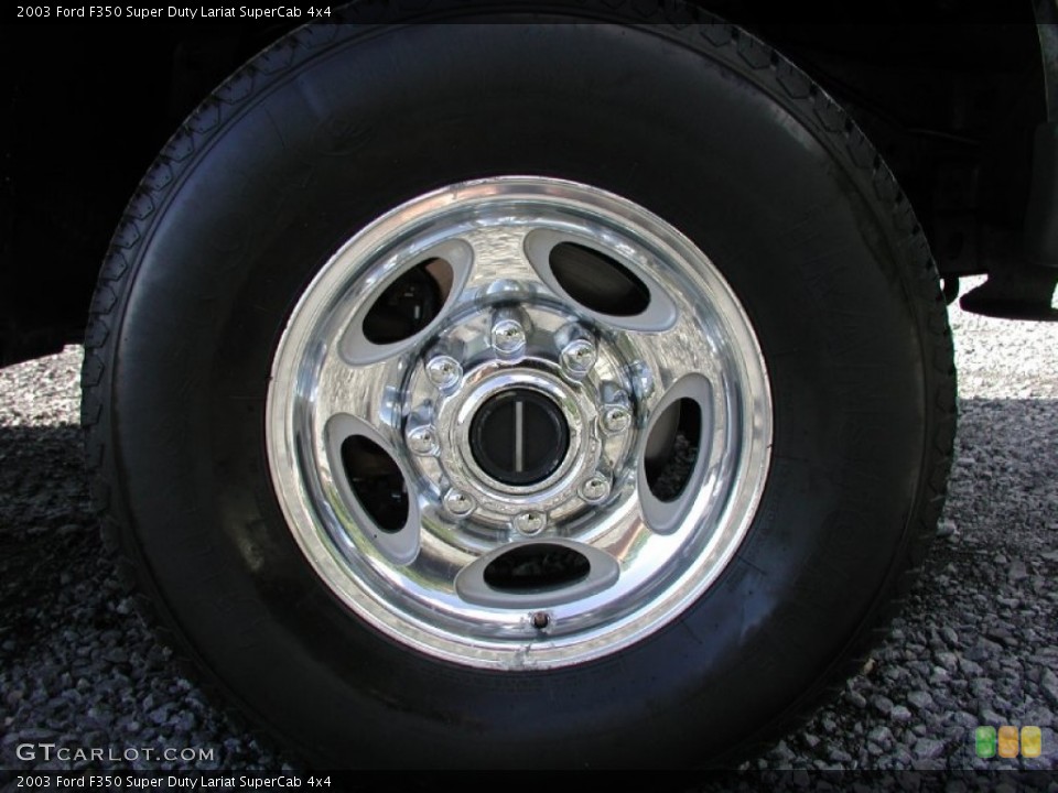 2003 Ford F350 Super Duty Lariat SuperCab 4x4 Wheel and Tire Photo #71150121