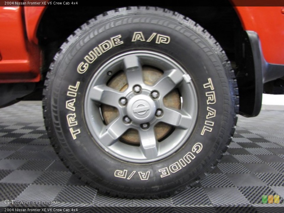 2004 Nissan Frontier XE V6 Crew Cab 4x4 Wheel and Tire Photo #71153628
