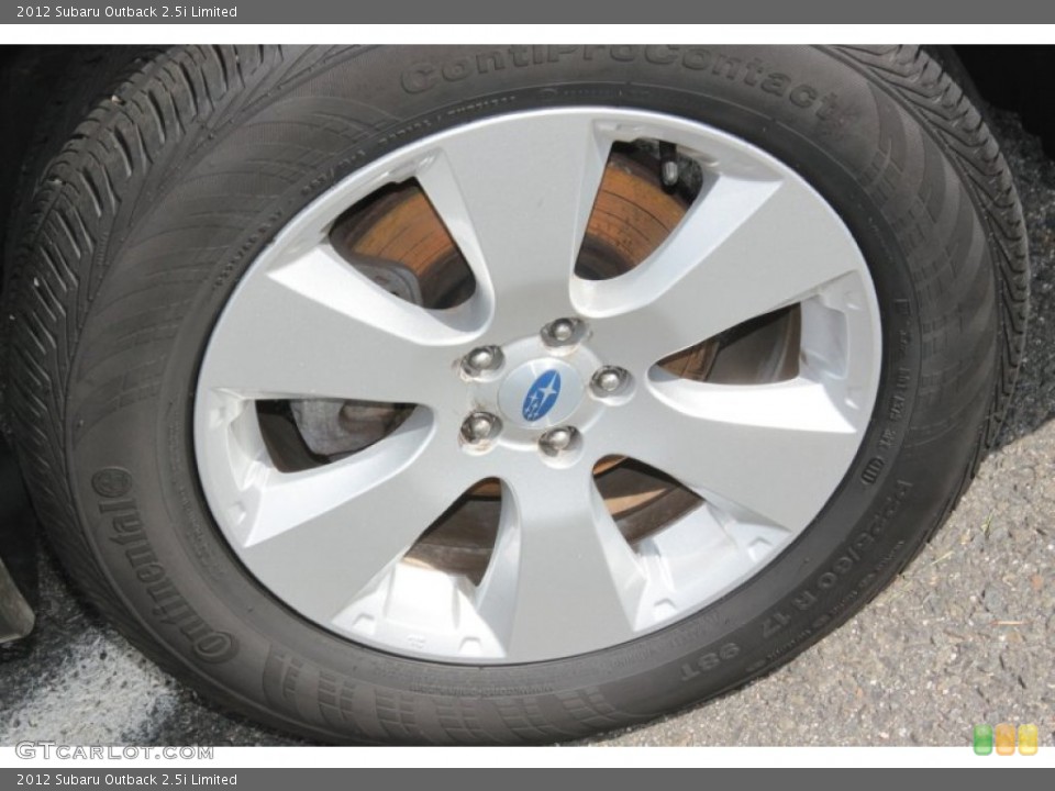 2012 Subaru Outback 2.5i Limited Wheel and Tire Photo #71221276