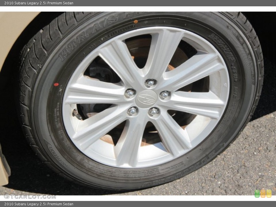 2010 Subaru Legacy 2.5i Premium Sedan Wheel and Tire Photo #71221891