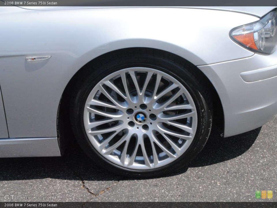 2008 BMW 7 Series 750i Sedan Wheel and Tire Photo #71410375