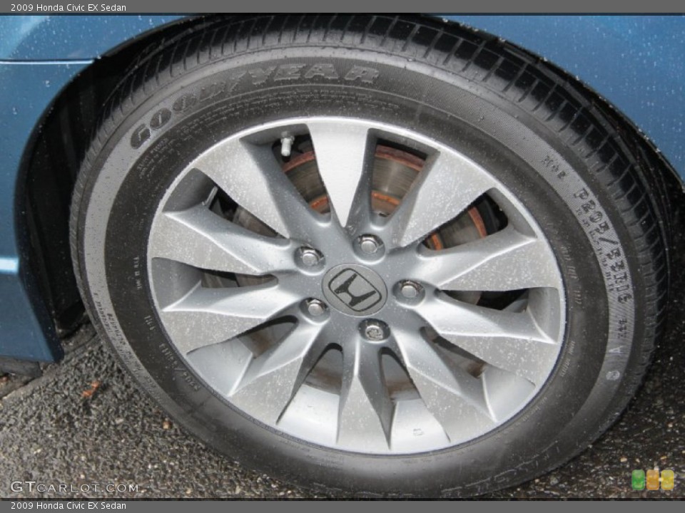 2009 Honda Civic EX Sedan Wheel and Tire Photo #71524751