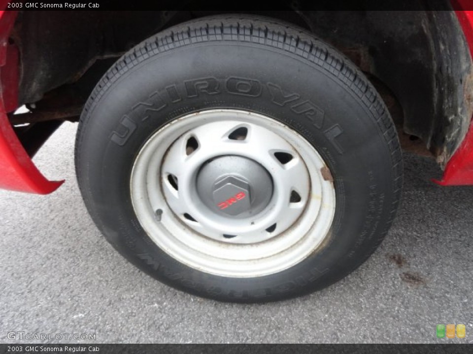 2003 GMC Sonoma Regular Cab Wheel and Tire Photo #71615148