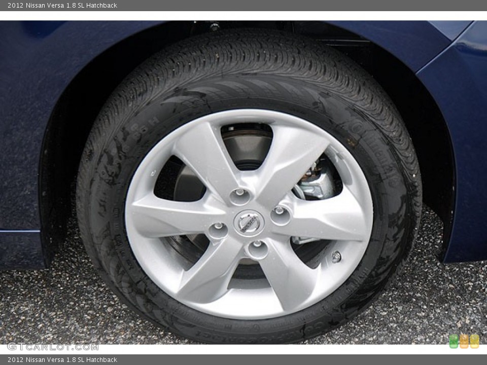 2012 Nissan Versa 1.8 SL Hatchback Wheel and Tire Photo #71634793