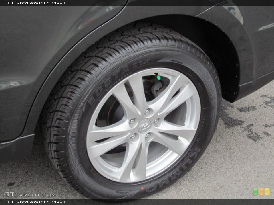 2011 Hyundai Santa Fe Limited AWD Wheel and Tire Photo #71901280