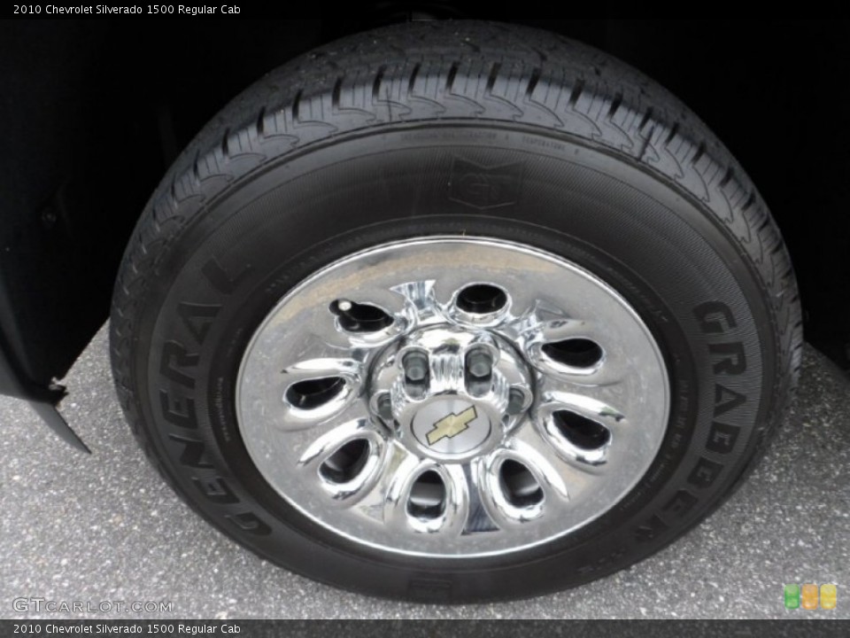 2010 Chevrolet Silverado 1500 Regular Cab Wheel and Tire Photo #71924642