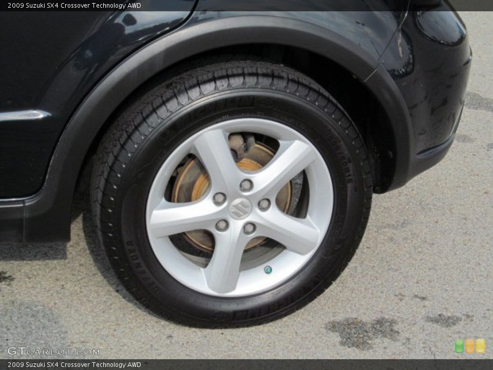 2009 Suzuki SX4 Crossover Technology AWD Wheel and Tire Photo #72001731