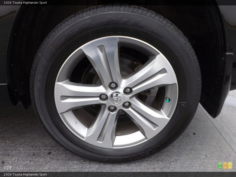 2009 Toyota Highlander Sport Wheel and Tire Photo #72041689