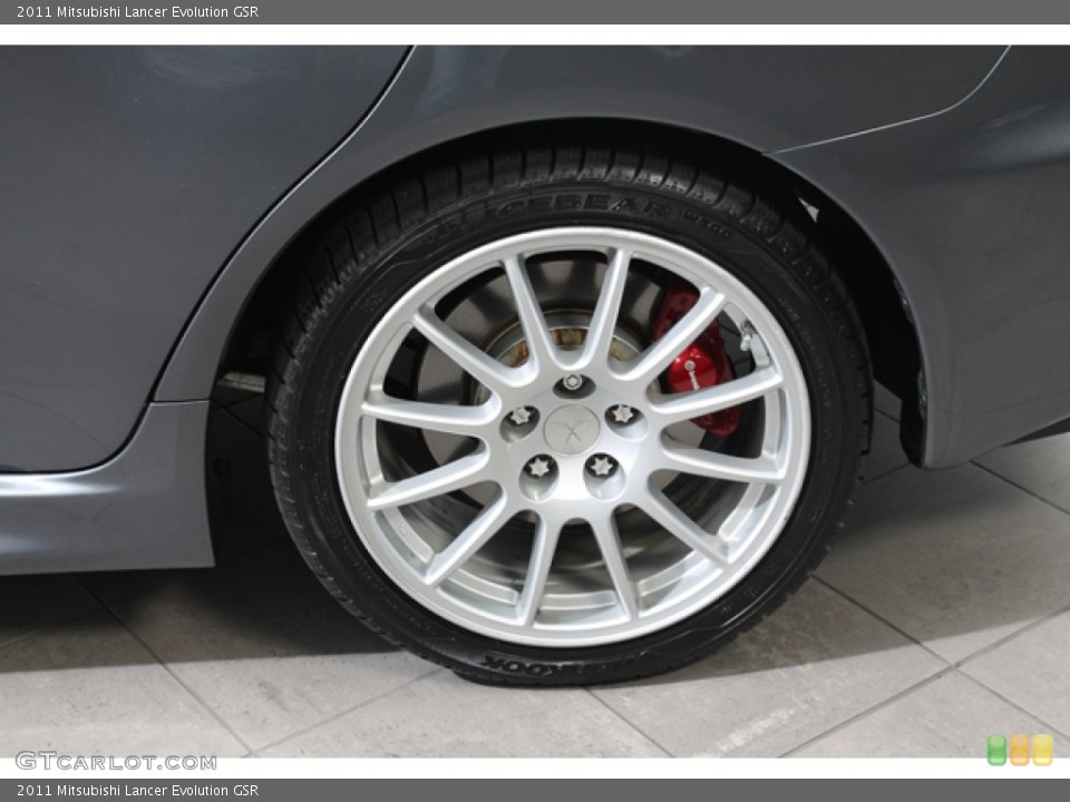 2011 Mitsubishi Lancer Evolution GSR Wheel and Tire Photo #72173908